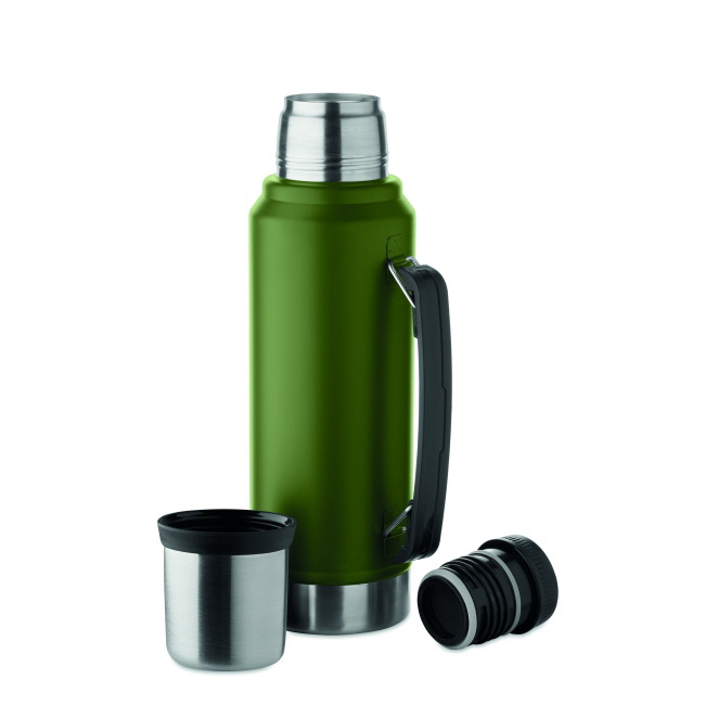 Nyima 1 L – zielony termos stalowy z uchwytem