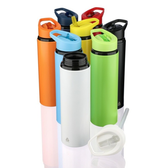 Pomarańczowy bidon 500 ml ze stali z recyklingu