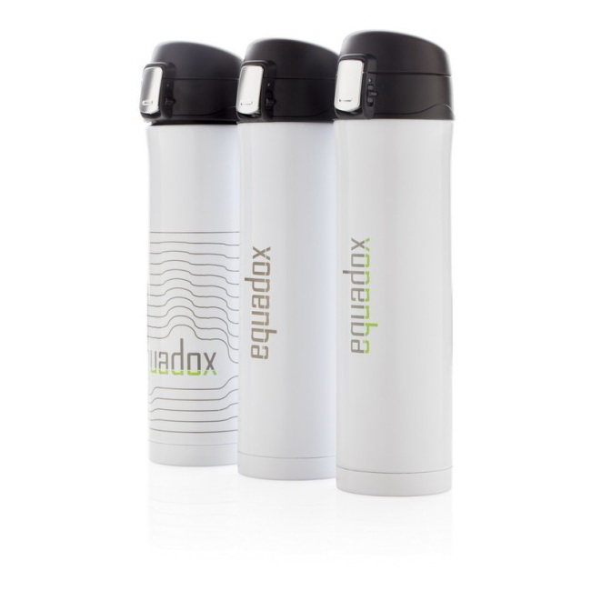 Stal z recyklingu – kubek termiczny 450 ml, biały