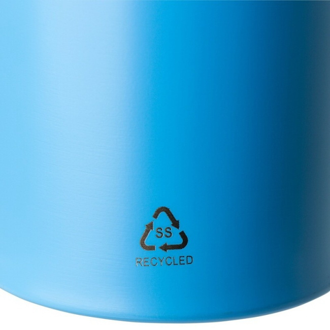 Stalowy bidon 500 ml błękitny z ustnikiem