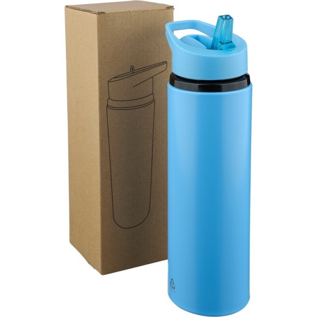 Stalowy bidon 500 ml błękitny z ustnikiem