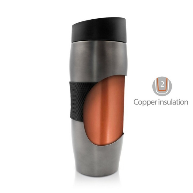 Stalowy kubek termiczny 375 ml Jason szary