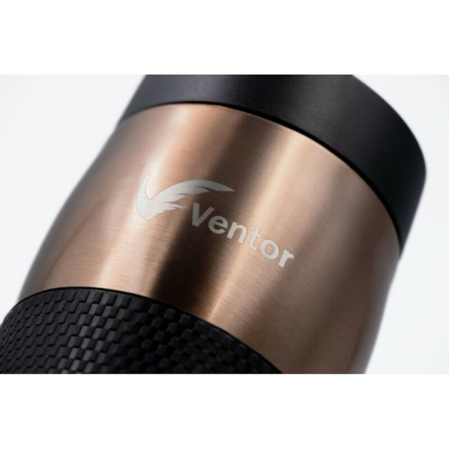 Stalowy kubek termiczny 375 ml z uchwytem, brąz