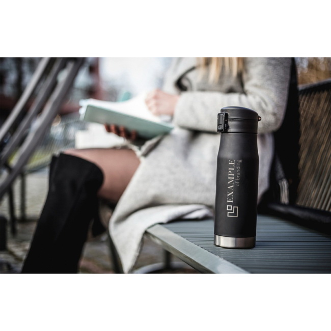 Stalowy kubek termiczny 600 ml Mauro Conti czarny