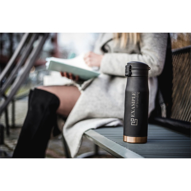 Stalowy kubek termiczny 600 ml Mauro Conti czarny