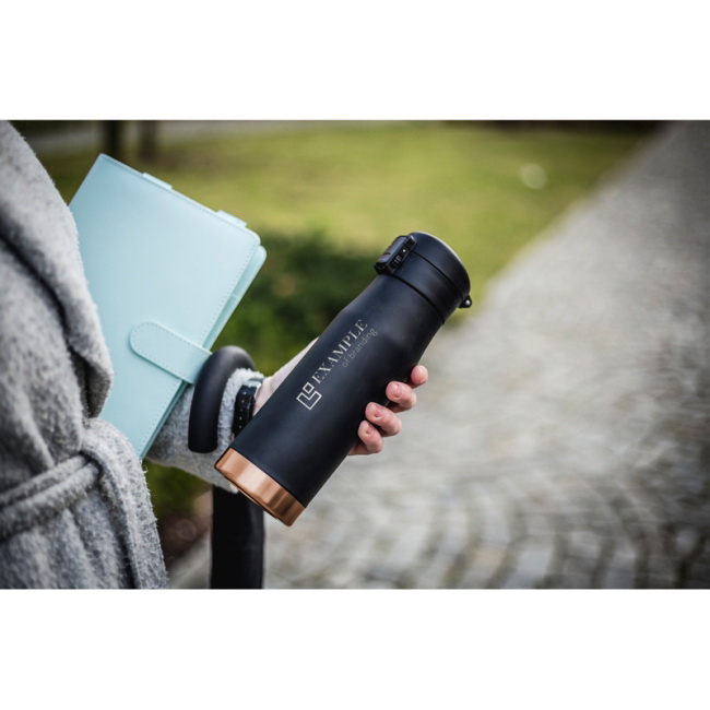 Stalowy kubek termiczny 600 ml Mauro Conti czarny