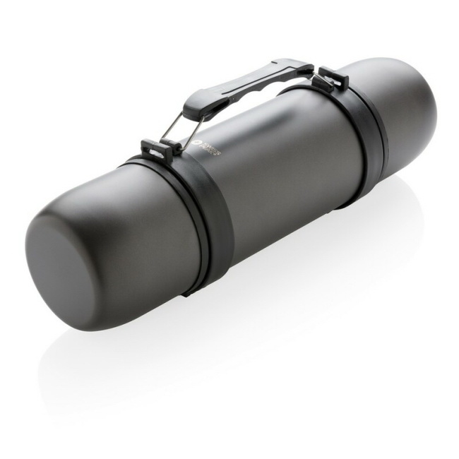 Swiss Peak termos stalowy 700 ml, szary, 2 kubki