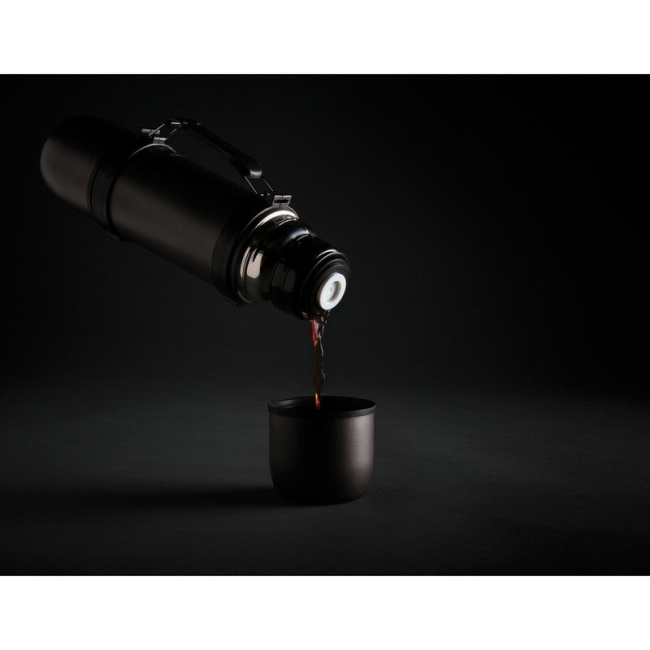 Swiss Peak termos stalowy 700 ml, szary, 2 kubki