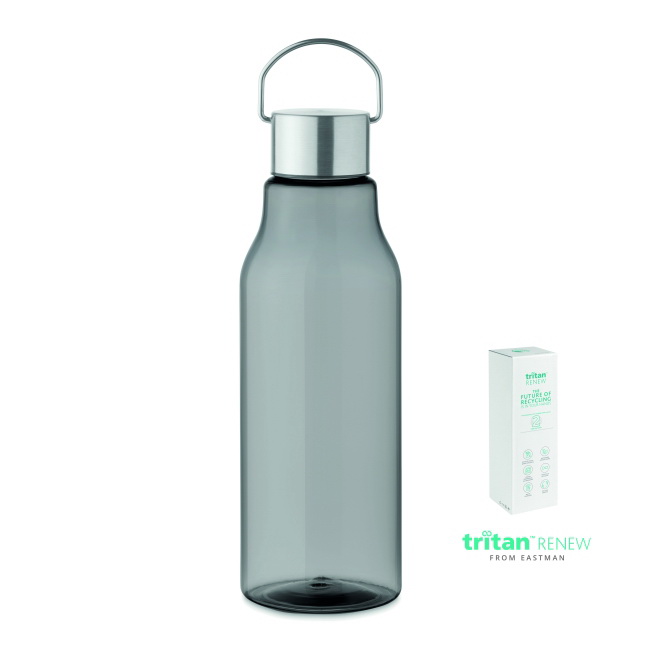 Szara butelka Tritan Renew 800 ml, stalowa zakrętka