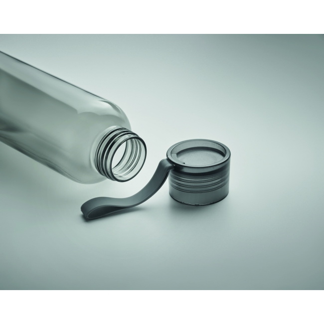 Szary bidon Tritan Indi 500 ml z silikonową zawieszką