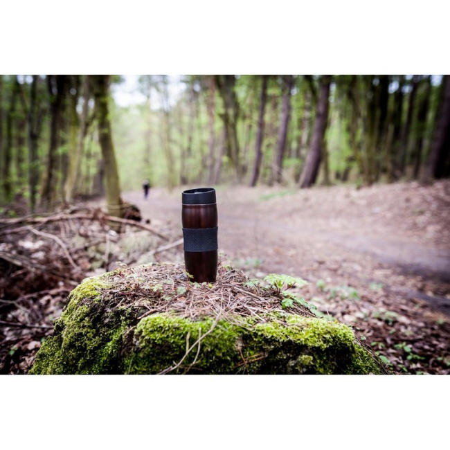 Termokubek 375 ml z uchwytem, stal nierdzewna, burgund