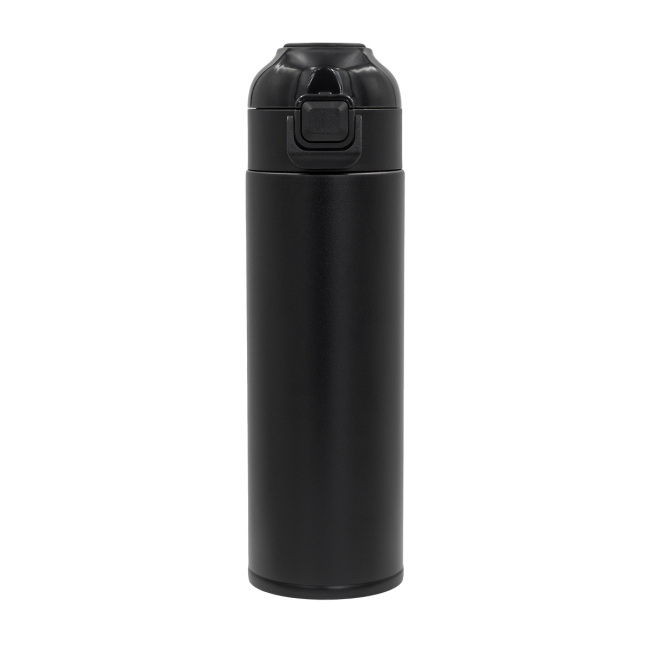 Termokubek Mallock 500 ml czarny, stal 18/8, 16 h