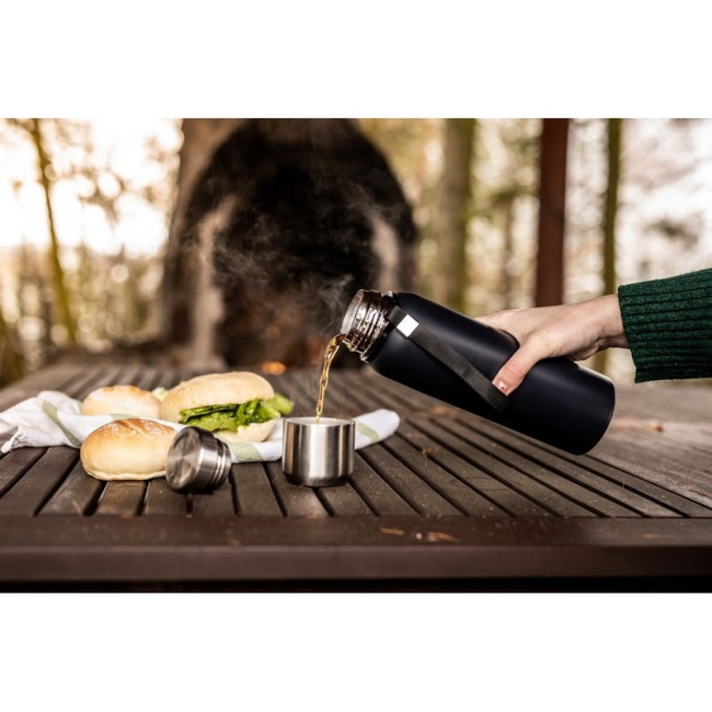 Termos stalowy Charlie 750 ml czarny z grawerem