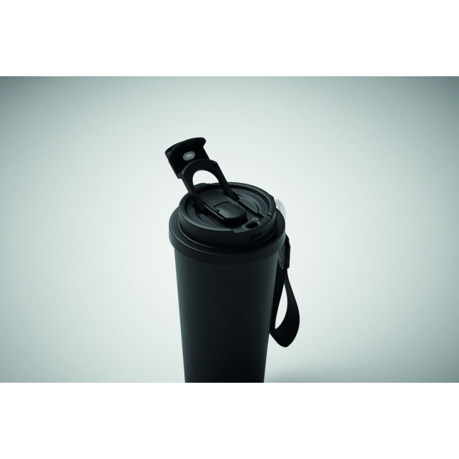 Topaz Large kubek termiczny 500 ml czarny stal nierdz