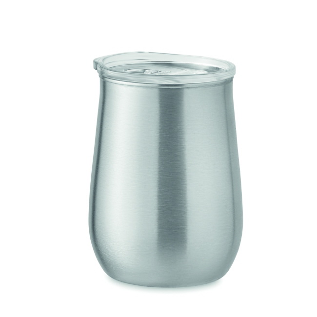 Ursa kubek stalowy 500ml srebrny mat z pokrywką