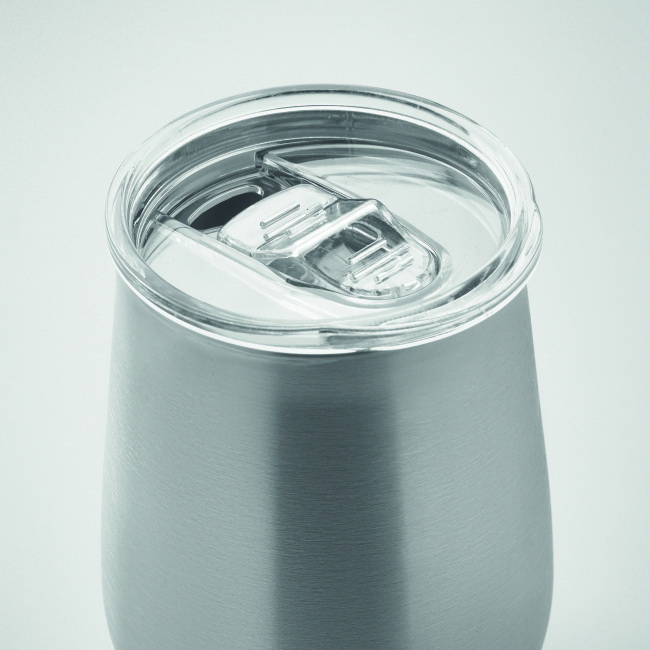 Ursa kubek stalowy 500ml srebrny mat z pokrywką