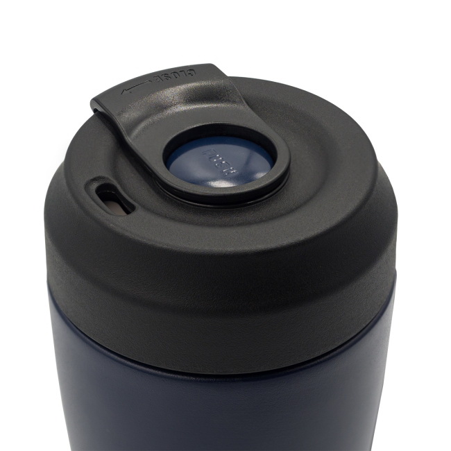 Viko 380 ml – granatowy kubek termiczny ze smyczką