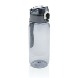 Bidon sportowy RPET 600 ml czarny z zamknięciem lock