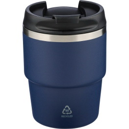 Kubek termiczny 175 ml granatowy, stal z recyklingu